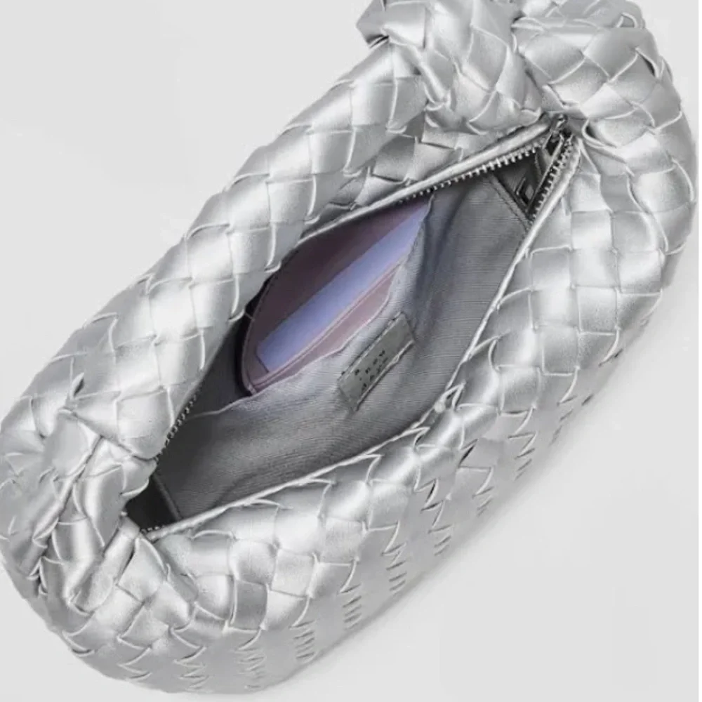 Mini Woven Handbag Clutch from A New Day in silver new 🆕
